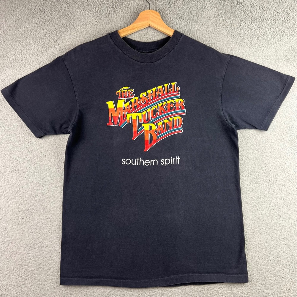 Vintage Marshall Tucker Band Southern Spirit T-Shirt Hanes Beefy-T Black Medium